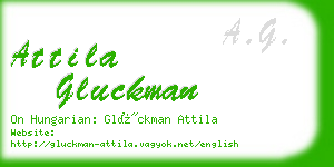 attila gluckman business card